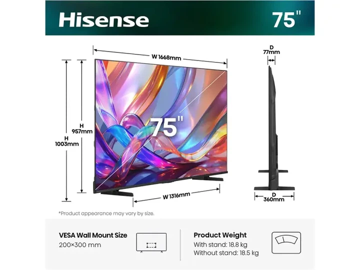 Телевізор Hisense 75E7S - изображение 14