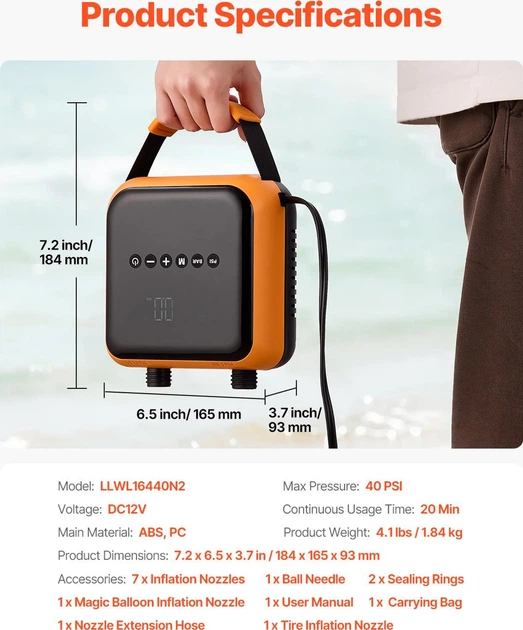 Електричний SUP насос Stermay 708 20PSI 2in1 - зображення 3