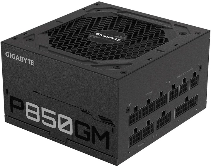 Блок живлення GIGABYTE P850GM 850 W 80 Plus Gold Fully Modular ATX чорний (1627581) - зображення 3