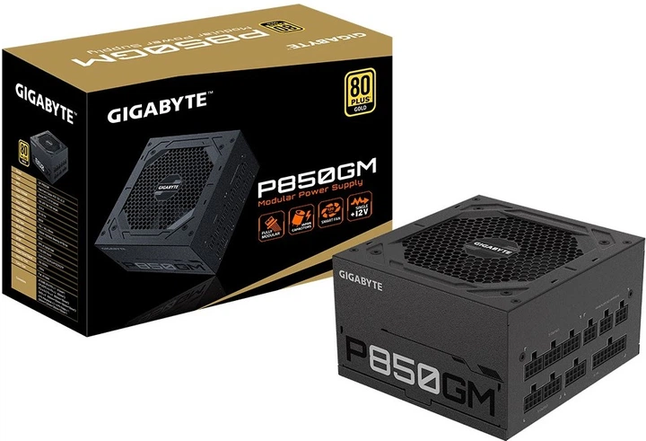 Блок живлення GIGABYTE P850GM 850 W 80 Plus Gold Fully Modular ATX чорний (1627581) - зображення 7