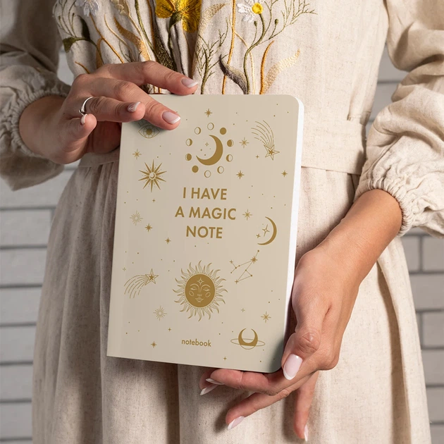 Блокнот ORNER "I HAVE A MAGIC NOTE" А5 144 аркуші у клітинку Бежевий - Фото 12 Блокнот ORNER "I HAVE A MAGIC NOTE" А5 144 аркуші у клітинку Бежевий - зображення 12