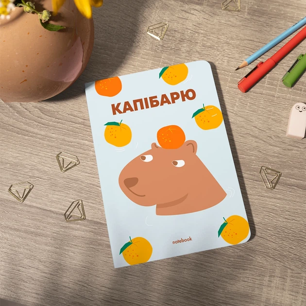 Блокнот ORNER "Капібарю" А5 144 аркуші в крапку Голубой - зображення 13