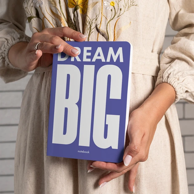 Блокнот ORNER Dream BIG А5 144 листа в клеточку Синий - изображение 11