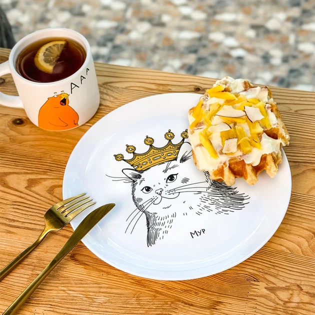 Тарелка Orner "Кошка в короне" 25см - изображение 8