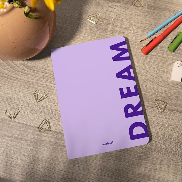 Блокнот ORNER Dream А5 144 аркуші у клітинку Фіолетовий - зображення 12