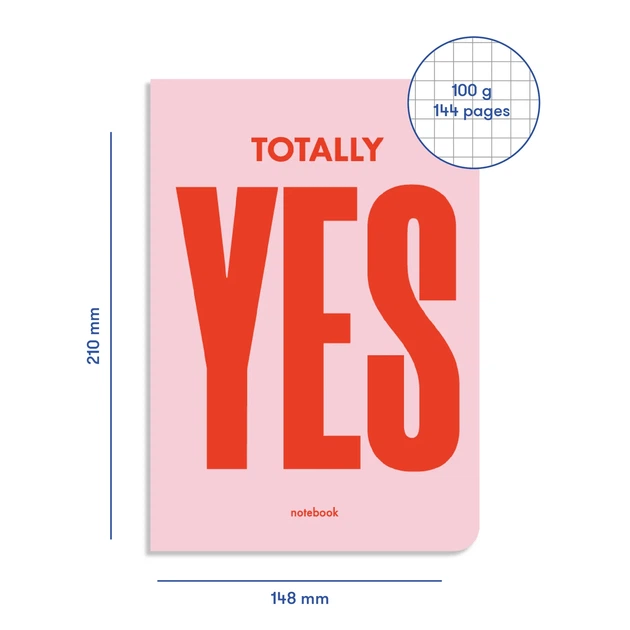 Блокнот ORNER Totally YES А5 144 листа в клеточку Розовый - изображение 9