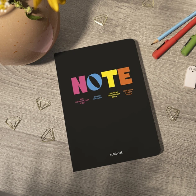 Блокнот у клітинку «NOTE» чорний - Фото 15 Блокнот у клітинку «NOTE» чорний - зображення 15
