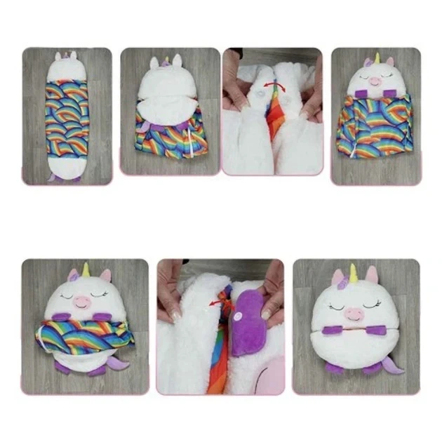 Детский спальный мешок-плюшевая игрушка подушка Единорог Baby sleeping bag Size S WHITE 3в1 теплый - Фото 8 Детский спальный мешок-плюшевая игрушка подушка Единорог Baby sleeping bag Size S WHITE 3в1 теплый - изображение 8