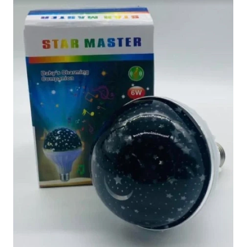 Лампа проектор звёздного неба в патрон Master Bulb601-HX 6Вт, ночник, 3 цвета свечения, 220В - изображение 6