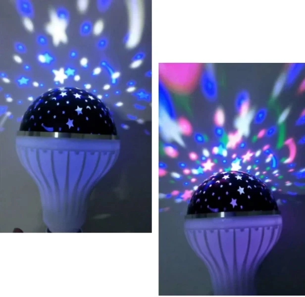 Лампа проектор звёздного неба в патрон Master Bulb601-HX 6Вт, ночник, 3 цвета свечения, 220В - изображение 7