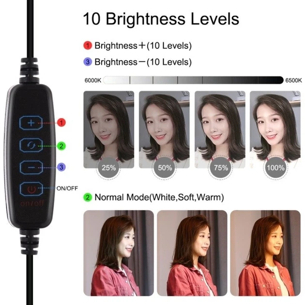 Кольцевая лампа Puluz PU391 LED 26cm (PU391) - изображение 5
