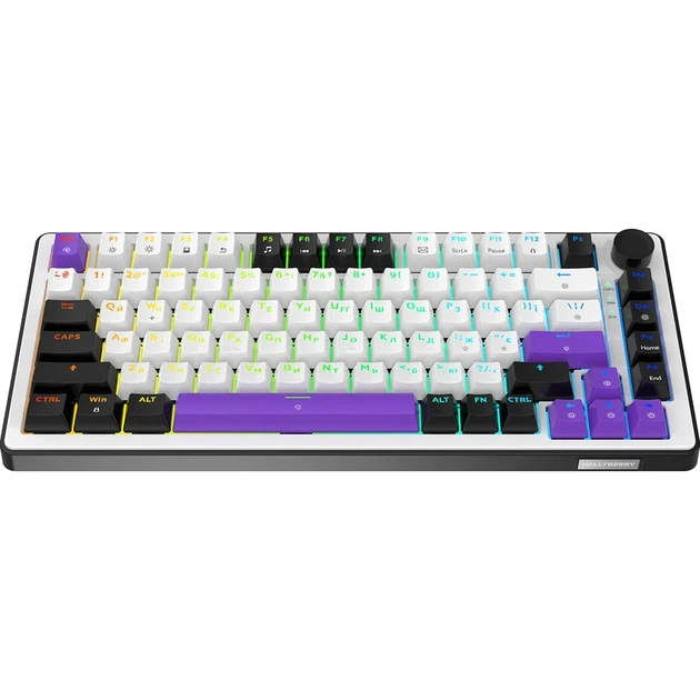 Клавіатура USB HATOR Hellyberry HK75 White/Violet UA - Фото 2 Клавіатура USB HATOR Hellyberry HK75 White/Violet UA - изображение 2