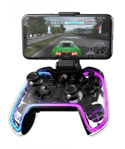 Геймпад Havit G158BT PRO, Transparent, бездротовий (Bluetooth 4.0), PC / Playstation 3/4 / Switch / Android / iOS, кріплення для телефону, акумулятор 800 mAh (HV-G158BT PRO) - Фото 1 Геймпад Havit G158BT PRO, Transparent, бездротовий (Bluetooth 4.0), PC / Playstation 3/4 / Switch / Android / iOS, кріплення для телефону, акумулятор 800 mAh (HV-G158BT PRO) - изображение 1