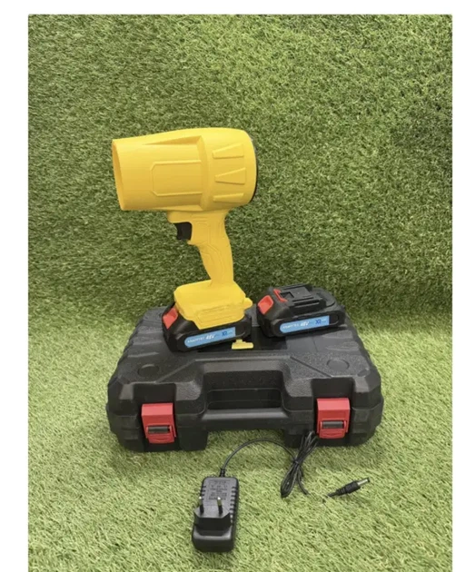 Воздуродувка аккумуляторная Krafftec бесщеточная 48V 6Ah 850W 45000 об/мин 220 м/с с 2 АКБ и кейсом желтая - изображение 7