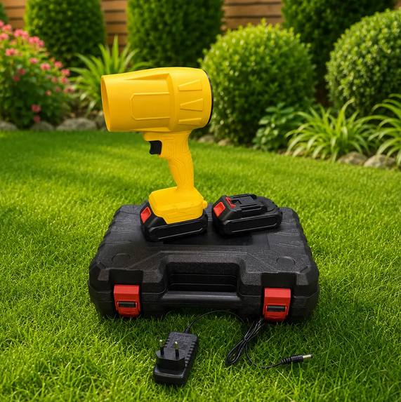 Воздуродувка аккумуляторная Krafftec бесщеточная 48V 6Ah 850W 45000 об/мин 220 м/с с 2 АКБ и кейсом желтая - изображение 9