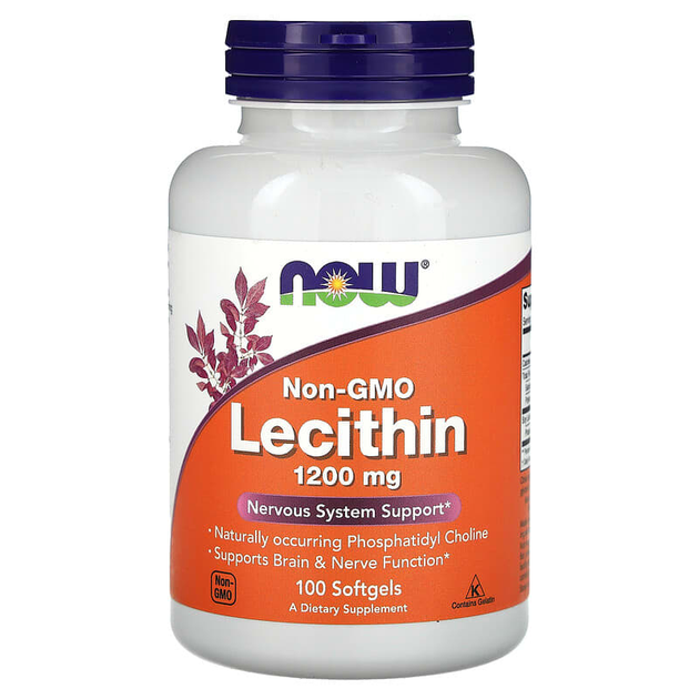 Лецитин соевый NOW Foods "Lecithin" 1200 мг (100 гелевых капсул) - Фото 1 Лецитин соевый NOW Foods "Lecithin" 1200 мг (100 гелевых капсул) - изображение 1