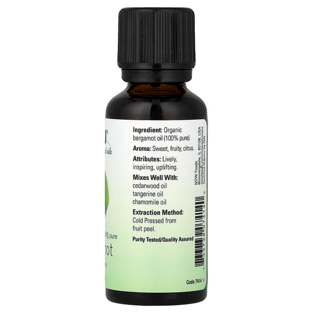 Органическое эфирное масло бергамота NOW Foods Organic Essential Oils "Bergamot" (30 мл) - Фото 2 Органическое эфирное масло бергамота NOW Foods Organic Essential Oils "Bergamot" (30 мл) - изображение 2