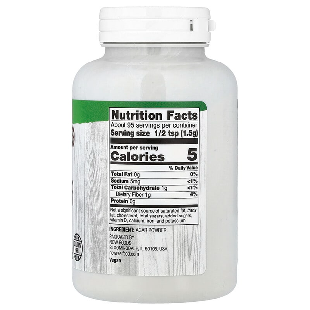 Агар в порошке NOW Foods, Real Food "Agar Powder" заменитель желатина (142 г) - изображение 2