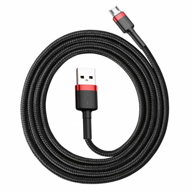Кабель Baseus Cafule Micro USB 2m (CAMKLF-C91) Red/Black [69672] - изображение 2