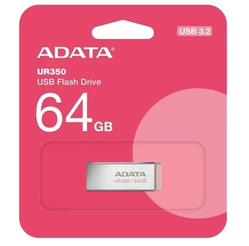 Флеш накопичувач USB 64Gb ADATA UR350, Silver/Brown, USB 3.2 Gen 1 (UR350-64G-RSR/BG) - зображення 4