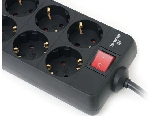 Фільтр мережевий REAL-EL RS-8 Protect, 8 розеток, 5 м, Black (EL122300024) - Фото 3 Фільтр мережевий REAL-EL RS-8 Protect, 8 розеток, 5 м, Black (EL122300024) - зображення 3