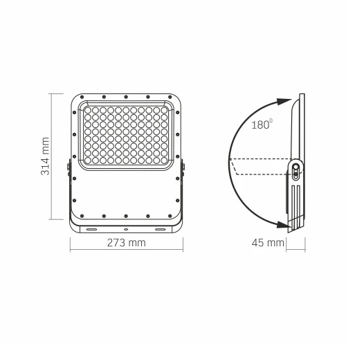 Прожектор LED, Videx, Grey, 96 Вт, 3740 Лм, сонячна панель (VL-FSO5-3005) - зображення 8