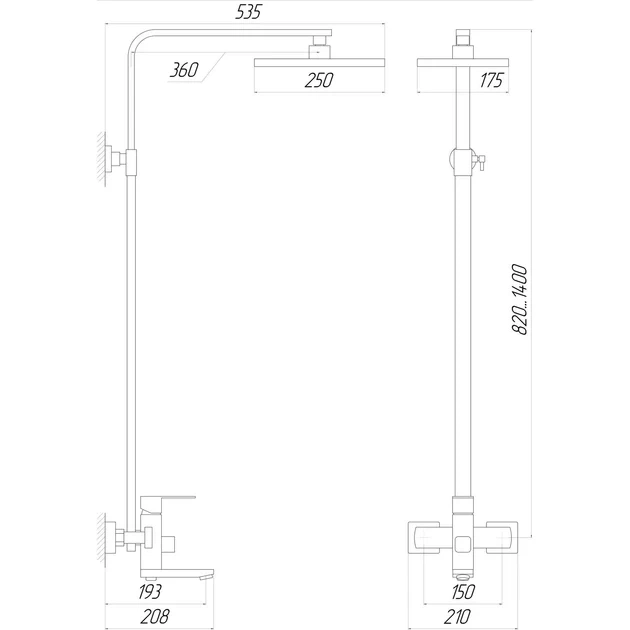 Душевая система GLOBUS LUX SICILIA VAN-SBQ-SH-04-BB - изображение 4