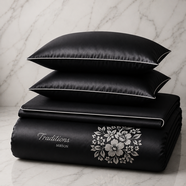 Пододеяльник в кроватку детский MirSon 110x140 см 0055 Black Pearl Traditions Сатин Elit (2200008706197) - Фото 10 Пододеяльник в кроватку детский MirSon 110x140 см 0055 Black Pearl Traditions Сатин Elit (2200008706197) - изображение 10