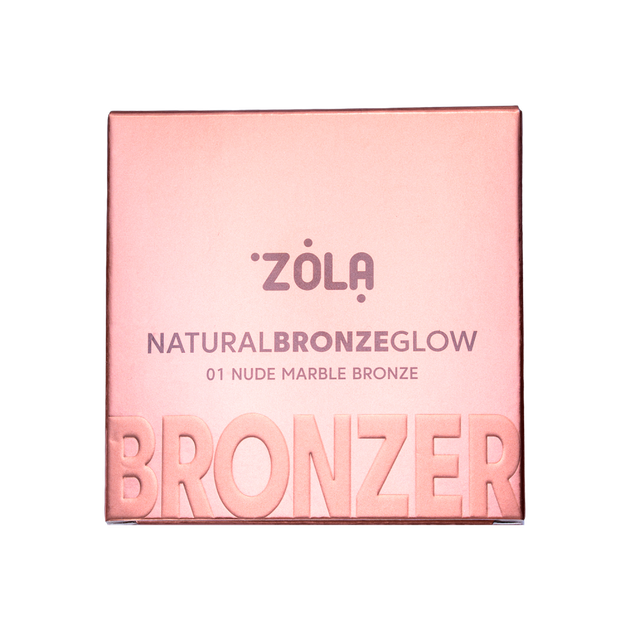 Бронзер ZOLA Natural Bronze Glow 01 Ніжна мармурова бронза Nude Marble Bronze - изображение 3