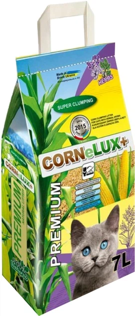 Гігієнічний наповнювач для котів та гризунів CORNELUX+ кукурудзяний 7 л - Фото 1 Гігієнічний наповнювач для котів та гризунів CORNELUX+ кукурудзяний 7 л - зображення 1