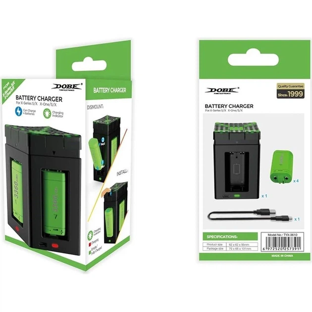 Зарядная станция Dobe TYX-3610 для аккумуляторов Xbox One/X/S [165368] - изображение 7