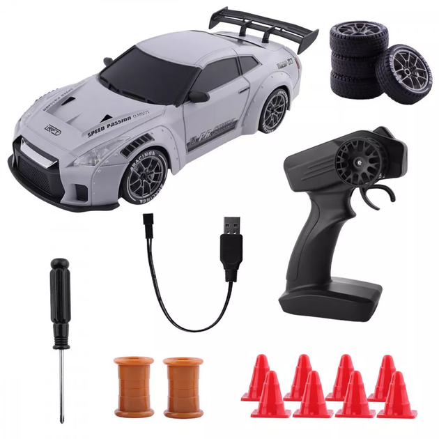 Машинка для дрифту Nissan GT-R S815 (Gray) - Фото 5 Машинка для дрифту Nissan GT-R S815 (Gray) - изображение 5