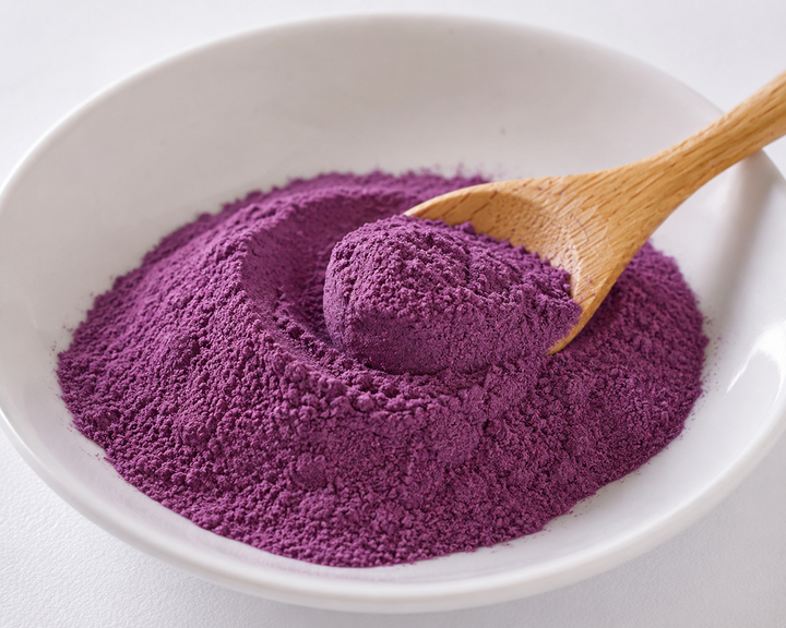 Порошок фиолетового батата (UBE) для Фиолетовой Матчи TM JinJie 100 г с ложкой часаку - Фото 2 Порошок фиолетового батата (UBE) для Фиолетовой Матчи TM JinJie 100 г с ложкой часаку - изображение 2