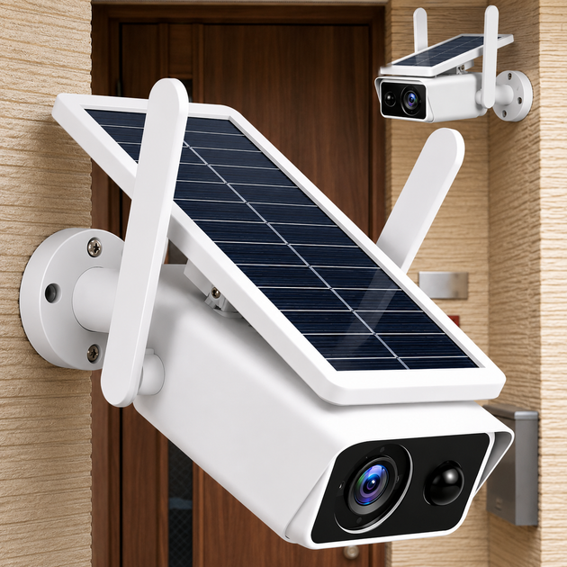 Вулична автономна IP Wifi камера відеонагляду iCsee, 5MP із вбудованою сонячною панеллю - зображення 7