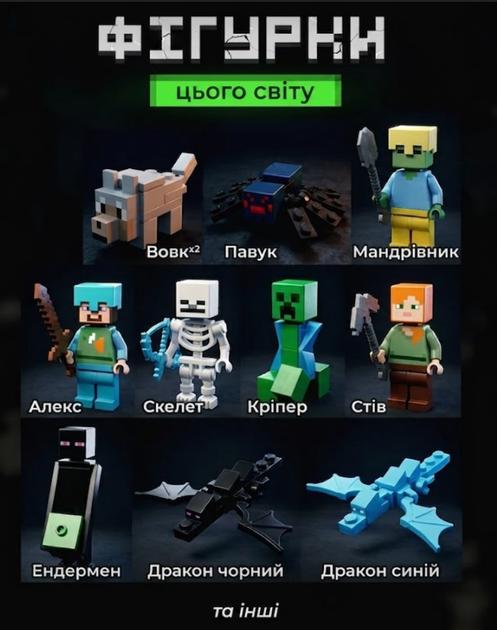 Конструктор Minecraft 587 деталей Горная пещера SJ82003 Майнкрафт