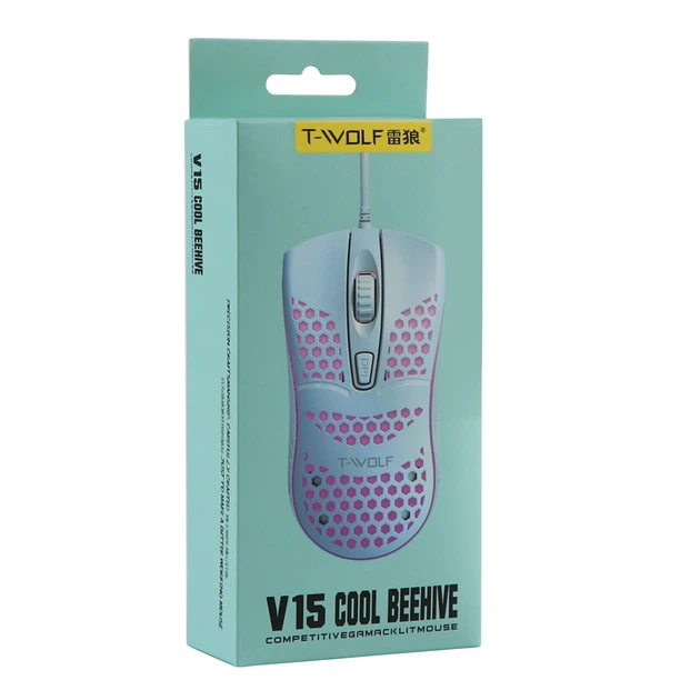 Проводная USB мышь TWolf V15 1600 DPI с LED подсветкой Blue - изображение 3
