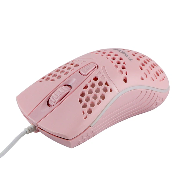 Проводная USB мышь TWolf V15 1600 DPI с LED подсветкой Pink - изображение 2