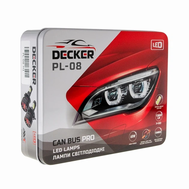 LED автолампи Decker H1 PL-08 LED CANBUS PRO лампи головного світла (комплект) 2 шт - зображення 6
