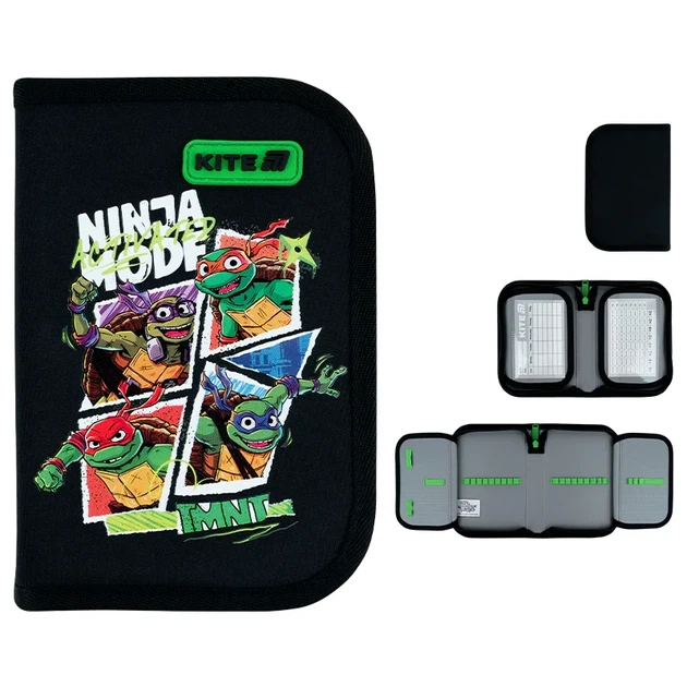 Пенал без наполнения Kite Ninja Turtles NT26-622, 1 отделение, 2 отворота для мальчика - изображение 2