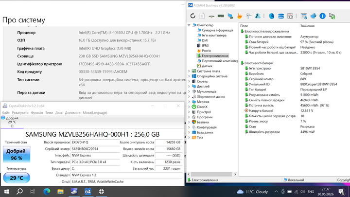 Ноутбук Lenovo Thinkpad T14 Gen 1 14″ FHD IPS/i5 10310U (4ядра)/16Gb/nvme256 - Б/У - изображение 8
