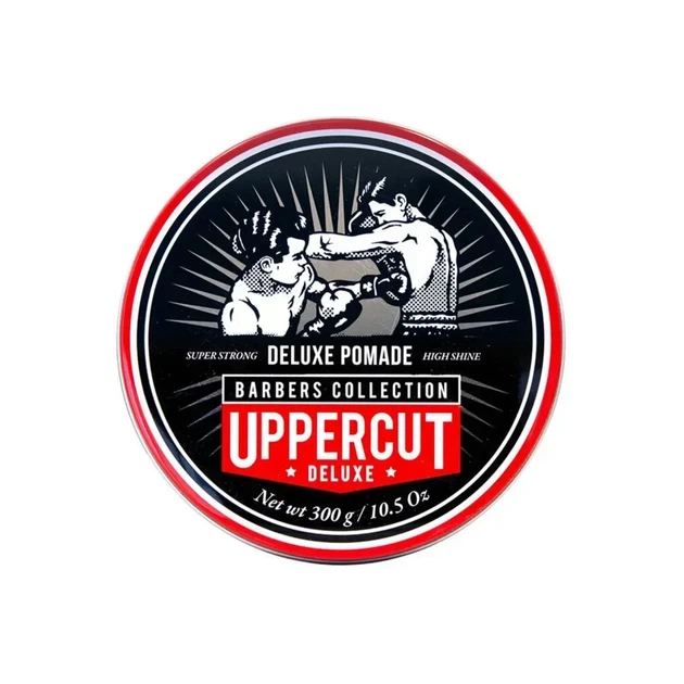 Помада для волосся Uppercut Deluxe Pomade Barber Tin 300 г сильна фіксація сильний блиск водна основа професійний стайлінг - зображення 7