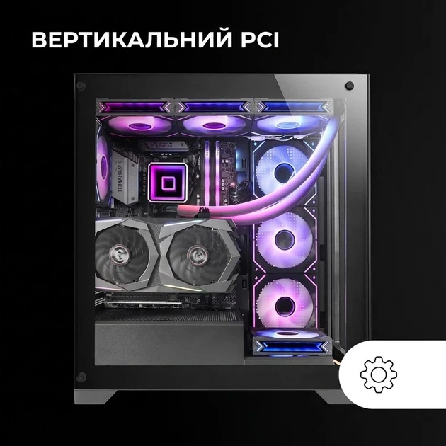 Корпус для ПК / Mars Gaming MC-XP / Mid Tower / Без БП / Панорамное стекло / Черный (102026581) - изображение 3