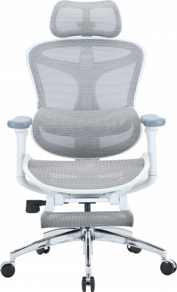 Крісло офісне з підставкою для ніг Sihoo doro c300l Mesh White with footrest - Фото 1 Крісло офісне з підставкою для ніг Sihoo doro c300l Mesh White with footrest - зображення 1