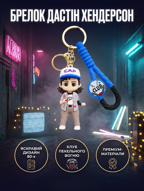 Брелок фигурка Дастин Хендерсон из сериала Очень странные дела Stranger Things Dustin на ключи рюкзак сумку пенал, игрушка 8 см - Фото 2 Брелок фигурка Дастин Хендерсон из сериала Очень странные дела Stranger Things Dustin на ключи рюкзак сумку пенал, игрушка 8 см - изображение 2
