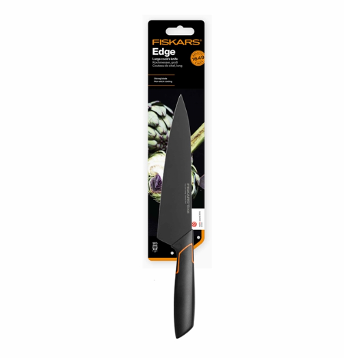 Кухонний ніж Fiskars Edge кухарський 19 см Black 1003094 - Фото 3 Кухонний ніж Fiskars Edge кухарський 19 см Black 1003094 - изображение 3