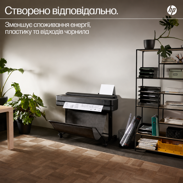 Струйный принтер HP DesignJet T630 24 дюйма Wi-Fi плоттер для чертежей A1 (5HB09D) - изображение 10
