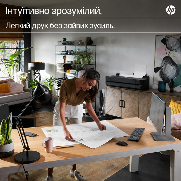 Струйный принтер HP DesignJet T630 36 дюймов Wi-Fi плоттер для чертежей A0 (5HB11D) - изображение 6