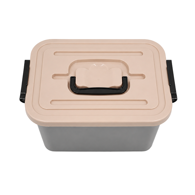Ящик універсальний Stenson "Кольоровий" пластик 6.3 л 19х27.5х16 см Grey/Beige (PB-980) - зображення 3