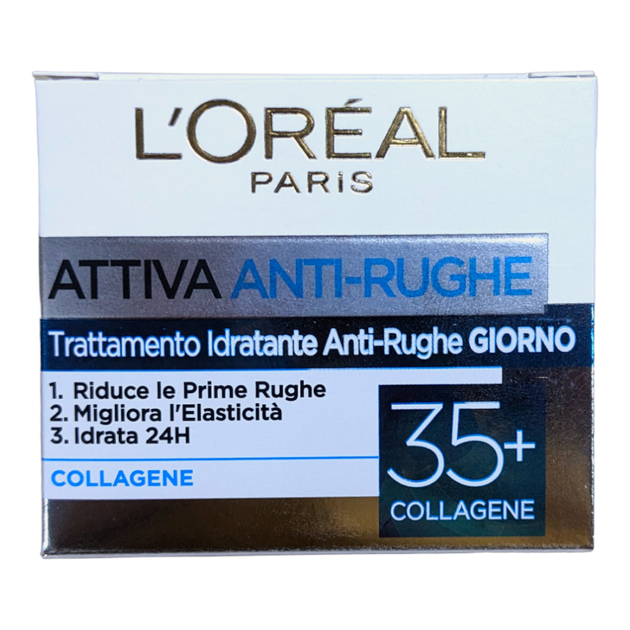 Крем для обличчя денний проти зморшок зволожуючий L'OREAL att.cr.a/rug. 35+ 50 мл. - Фото 1 Крем для обличчя денний проти зморшок зволожуючий L'OREAL att.cr.a/rug. 35+ 50 мл. - зображення 1