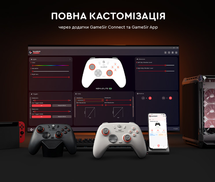 Беспроводной геймпад GameSir T4 Nova Lite 2 Panda Edition + 2.4GHz + кейс - изображение 8